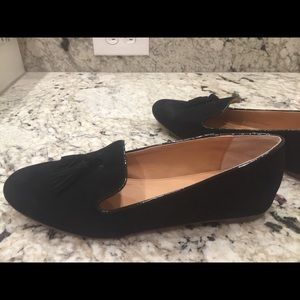 J. Crew Black Cora Loafers w Tassels!